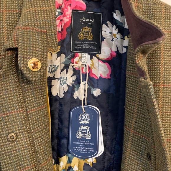 Joules Women's Fieldcoat Tweed Coat - Picture 15 of 16